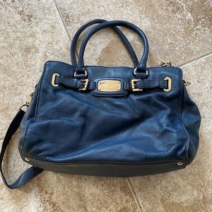 Michael Kors blue shoulder bag
